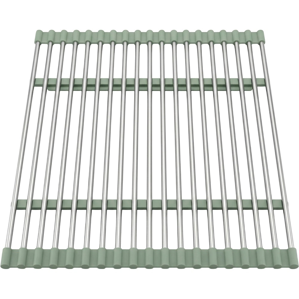 Rgdwx Roll-Up Stainless Sink Draining Rack 18 Rods Sage - Product view