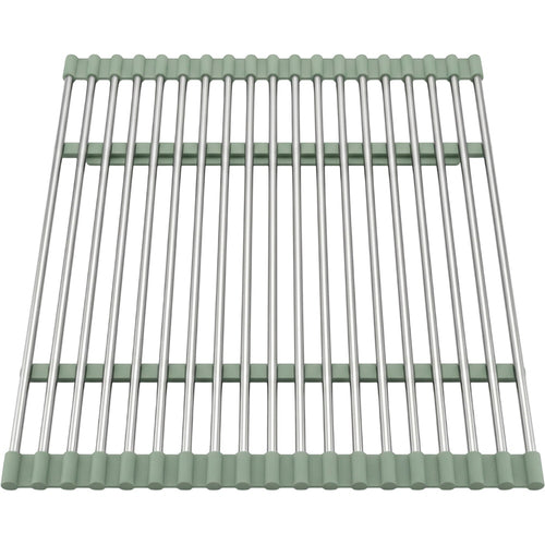 Rgdwx Roll-Up Stainless Sink Draining Rack 18 Rods Sage - Product view
