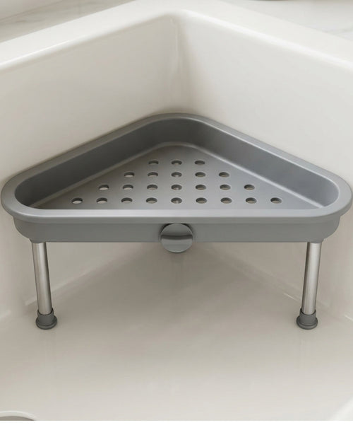 Rgdwx Triangular In-Sink Corner Drain Shelf Smoke Gray - Lifestyle view